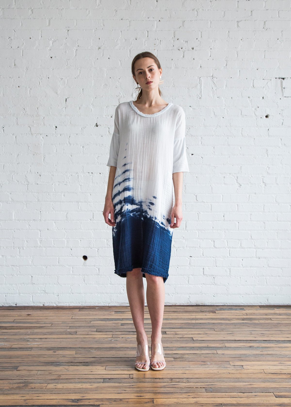 Raquel Allegra T Shirt Dress - Blues Tie Dye | Garmentory