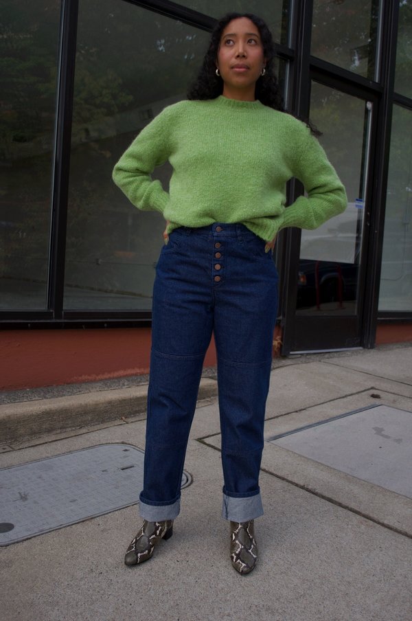 Carleen One-Tone Button Fly Jeans