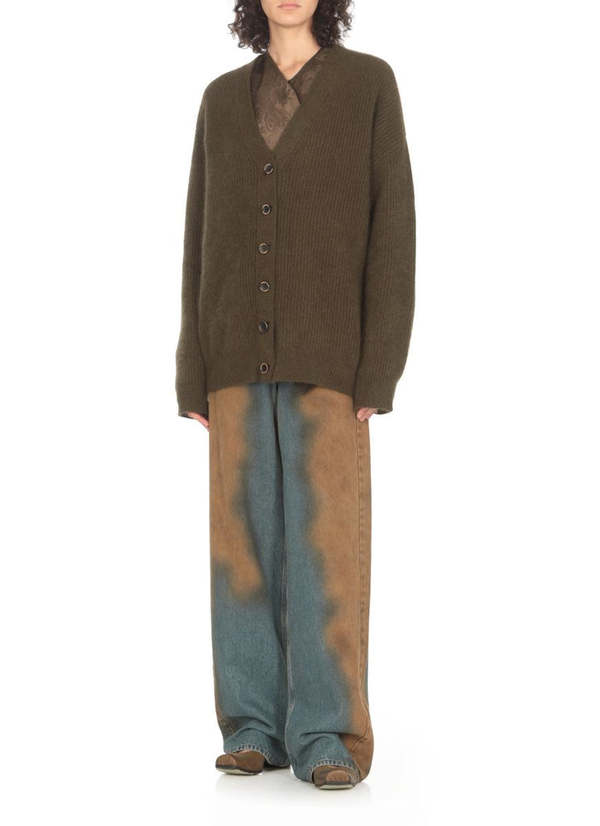 Uma Wang Knit Cardigan - Army Green | Garmentory