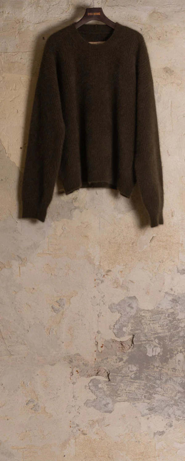 Uma Wang Knit Sweater - Army Green | Garmentory