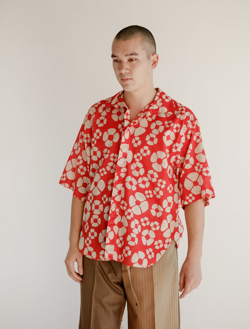 Marni S/S Sport Shirt - Red Print | Garmentory