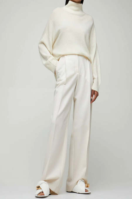 パンツ Loulou Studio PANTS (SOLER IVORY) Loulou Studio White Silk Blend Soler Pant In Ivory | ModeSens