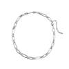 Ille Lan Sensible Silver Chain Choker Necklace - Thumbnail 1