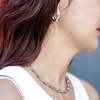 Ille Lan Sensible Silver Chain Choker Necklace - Thumbnail 4