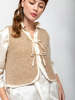 Sula Clothing LTD. Tie Vest - Beige - Thumbnail 1