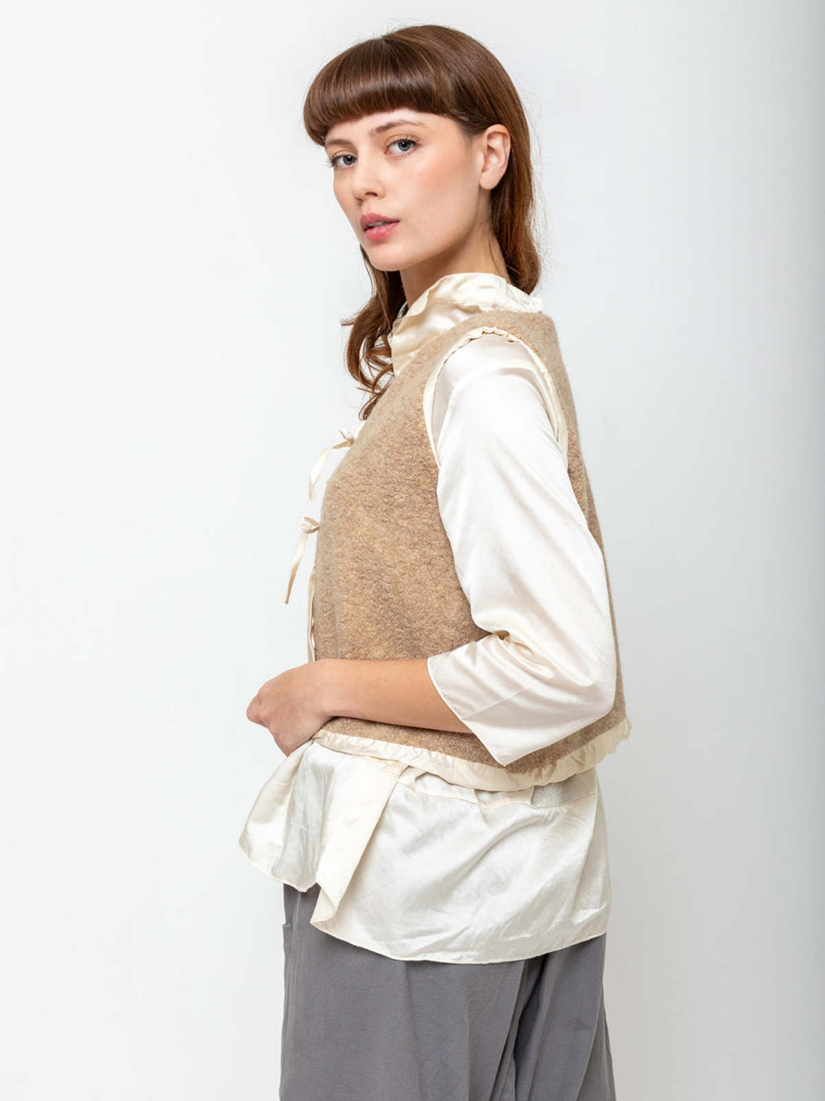 Sula Clothing LTD. Tie Vest - Beige - Image 3 of 4