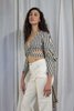 Kahle Striped Wrap Top - Black Stripe - Thumbnail 7
