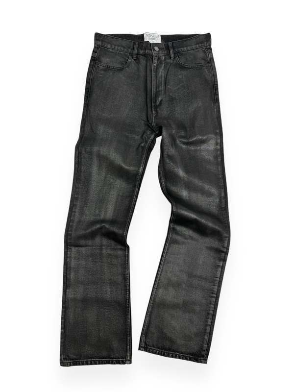 パンツ opium waxed bootcut flare denim bolan似black waxed flare denim opium Buy Rick Owens 'Strobe