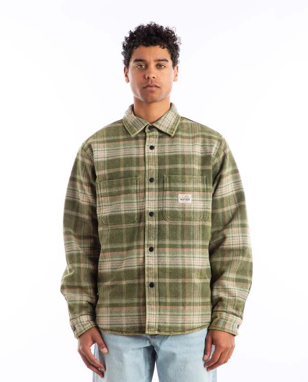 Stussy Heavy Washed Plaid Overshirt - Green | Garmentory