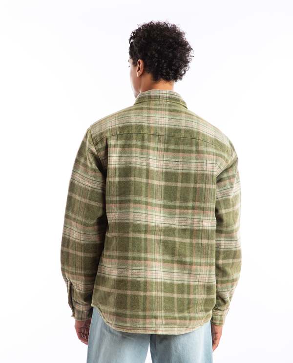Stussy Heavy Washed Plaid Overshirt - Green | Garmentory