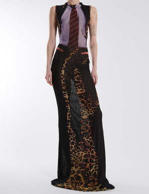 Ottolinger Mesh Maxi Dress - Leopard Print | Garmentory