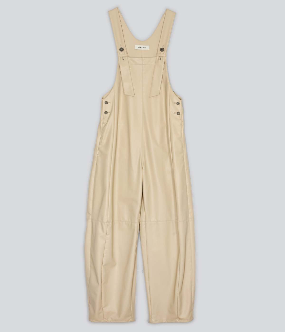 SAYAKA DAVIS NEW YORK Vegan Leather Coverall - Light Beige - Image 5 of 6
