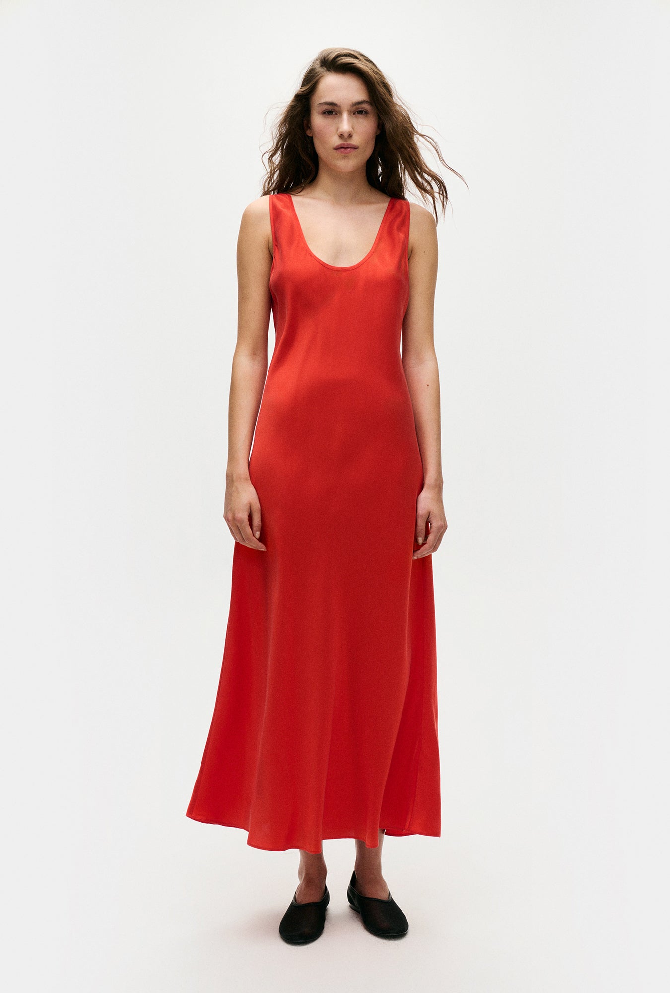 silk laundry scoop neck dress Silk Laundry SCOOP NECK DRESS - GERANIUM