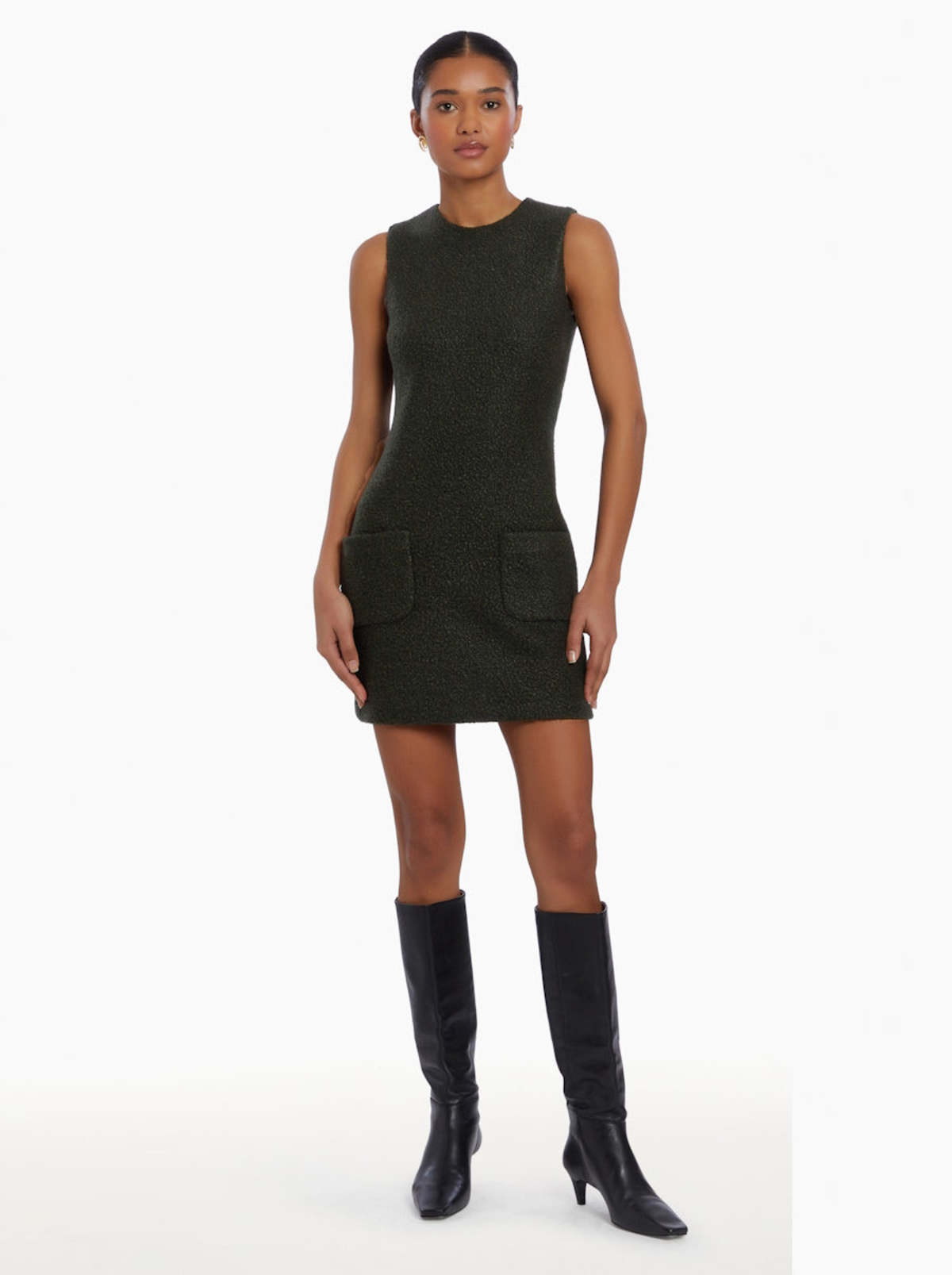 Amanda Uprichard Delia Tweed Dress - DARK GREEN | Garmentory Amanda Uprichard Delia Tweed Dress - DARK GREEN | Garmentory