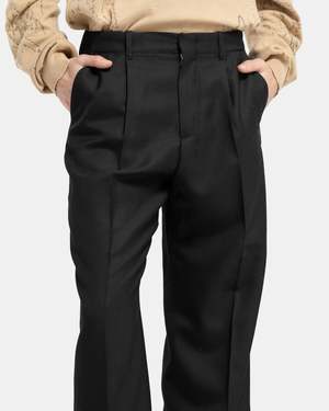 Our Legacy Borrowed Chino - Black Panama Wool | Garmentory