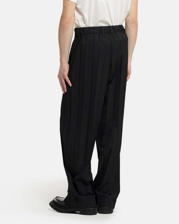 パンツ ISSEY MIYAKE EDGE ENSEMBLE BLACK Size 2 Homme Plisse Issey Miyake Men's Edge Ensemble Pleated Pants