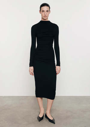 enza costa knit twist dress Silk Midi Guardians-Discount