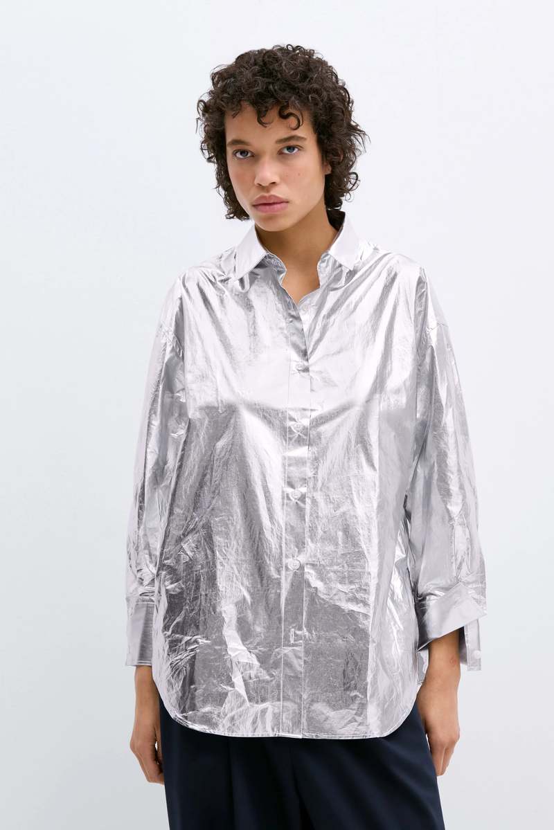 Cotton & Silk Shirt - Silver