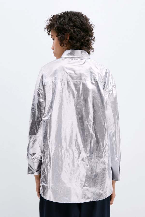 Cotton & Silk Shirt - Silver