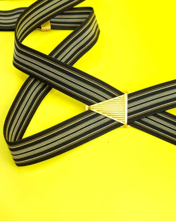 Taiga Takahashi Suspender - Multi Stripe/Black | Garmentory