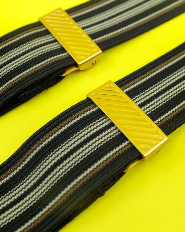 Taiga Takahashi Suspender - Multi Stripe/Black | Garmentory