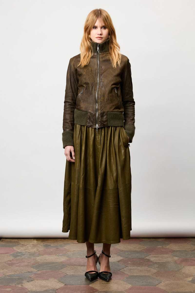 Giorgio Brato Military Leather Jacket - Military | Garmentory