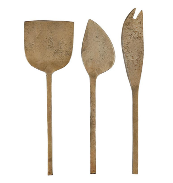 Santa Barbara Design Studio Cheese Knives - Antique Gold