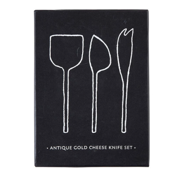 Santa Barbara Design Studio Cheese Knives - Antique Gold