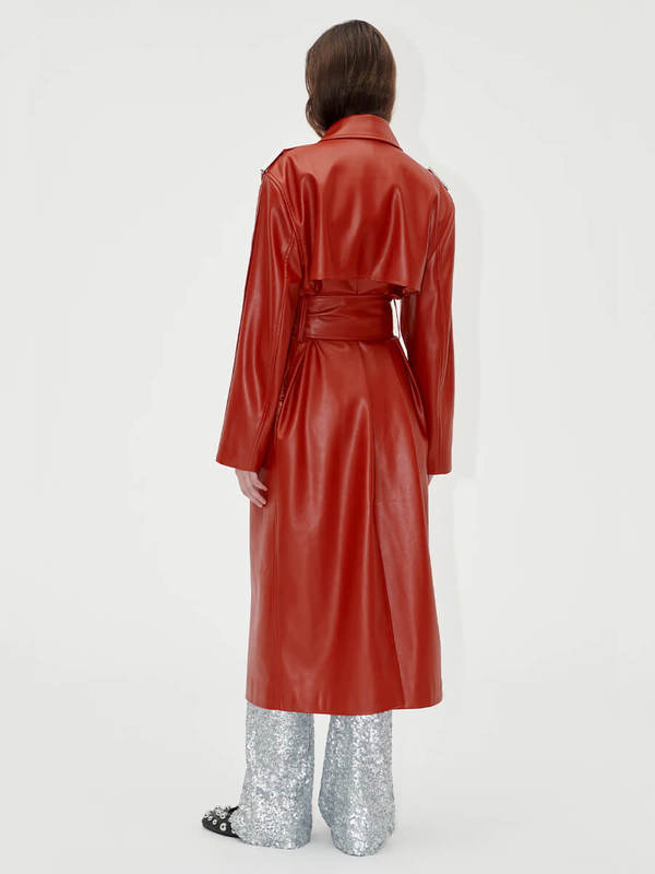 Stine Goya Oversized Trench Coat - Red Ochre | Garmentory