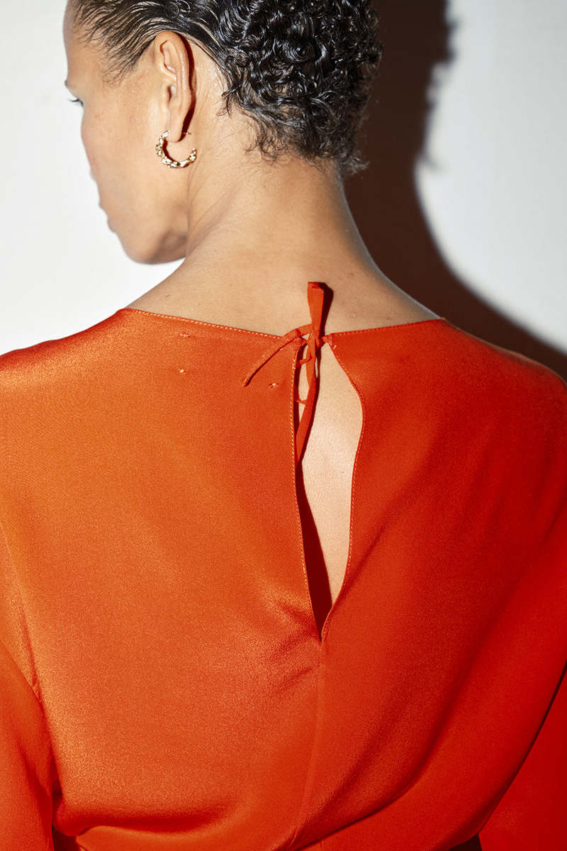 Datura Silk Scrunchie - Flame