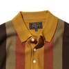 Beams Plus Knit Stripe Polo Shirt - MUSTARD - Thumbnail 2