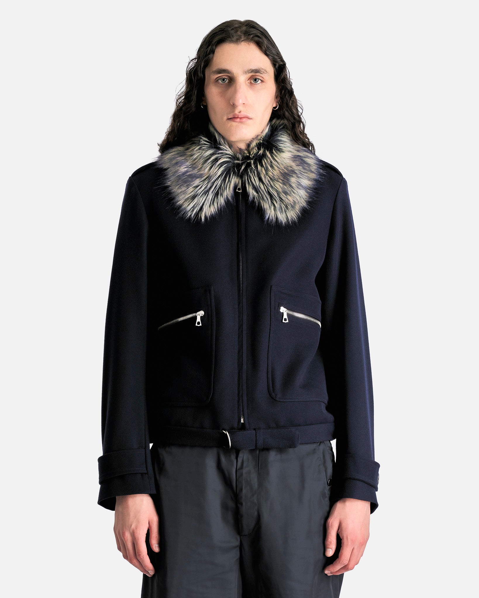 【美品】DRIES VAN NOTEN 24ss VORRIE BIS JKT Dries Van Noten Verona Bis M.W. Jacket - Navy | Garmentory