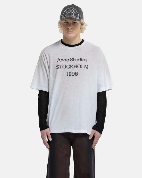 Acne Studios Logo T-Shirt - Dusty White | Garmentory