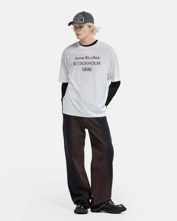 Acne Studios Logo T-Shirt - Dusty White | Garmentory