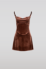 SAEMDI Velvet corset dress - Brown - Thumbnail 3