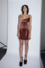SAEMDI Velvet corset dress - Brown - Thumbnail 1
