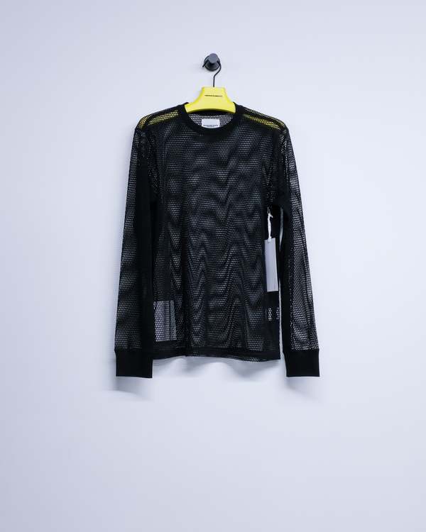 TAKAHIROMIYASHITATheSoloist トップス TAKAHIROMIYASHITA The Soloist. Crewneck Mesh Shirt - Black