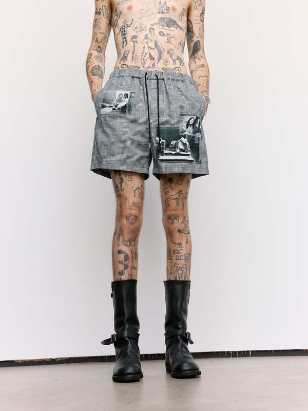 TAKAHIROMIYASHITA The Soloist. Cotton Trunk Shorts - Glencheck