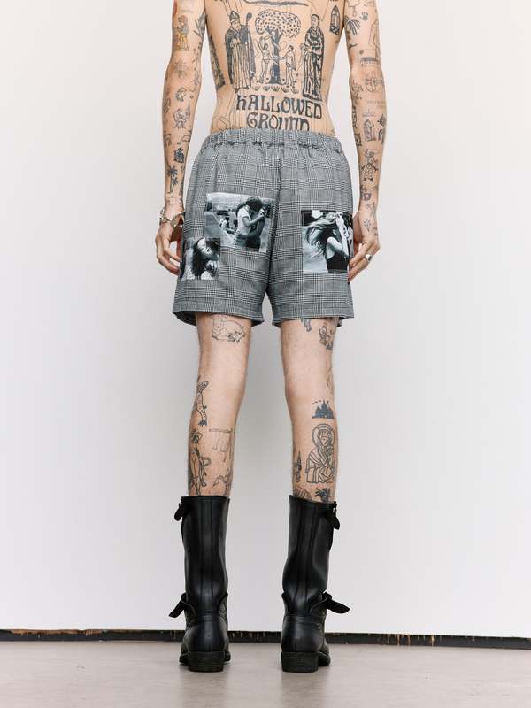TAKAHIROMIYASHITA The Soloist. Cotton Trunk Shorts - Glencheck