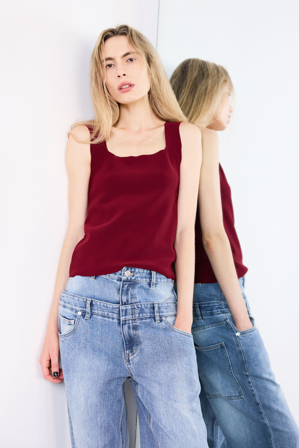 Tibi Double Waisted Slouchy Carpenter Jean Classic Blue Garmentory