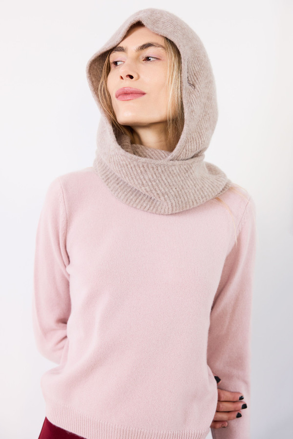 Ganni Soft Wool Balaclava - Almond Milk | Garmentory