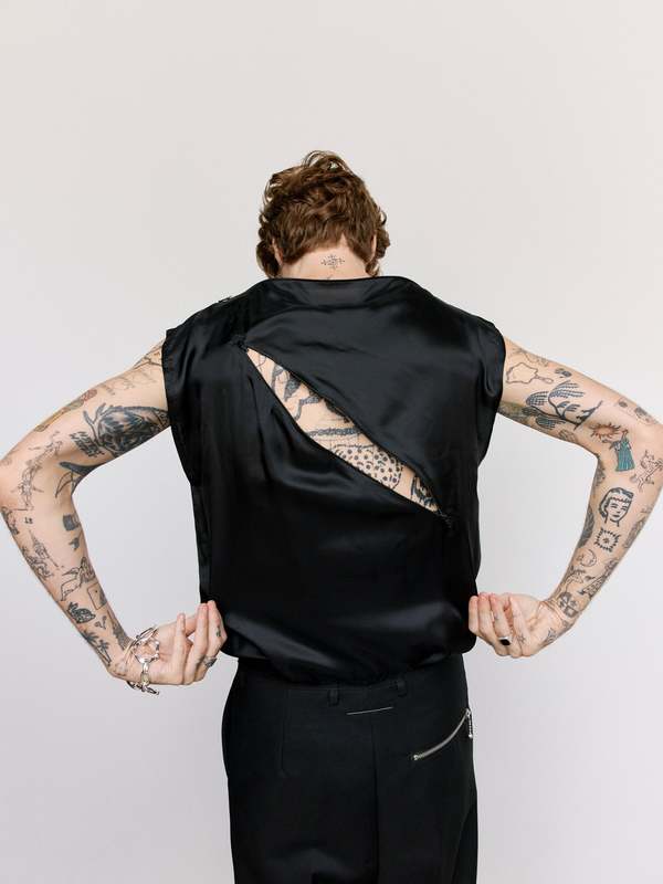 MM6 Maison Margiela Zip Sleeveless Tunic - Black | Garmentory