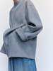 MM6 Maison Margiela Oversized Long Sleeve Top - Grey Melange - Thumbnail 2