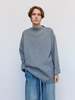 MM6 Maison Margiela Oversized Long Sleeve Top - Grey Melange - Thumbnail 3