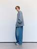 MM6 Maison Margiela Oversized Long Sleeve Top - Grey Melange - Thumbnail 4