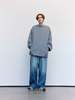 MM6 Maison Margiela Oversized Long Sleeve Top - Grey Melange - Thumbnail 5
