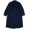 Nino Gabardine Weave Revere Collar Balmacaan Coat - Blue Sapphire - Thumbnail 1