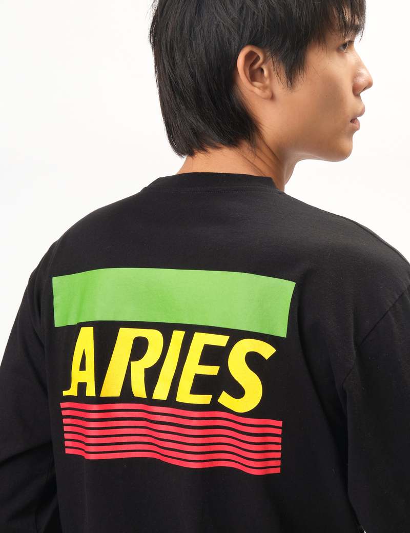 Aries Arise Credit Card Long Sleeve Tee - Black | Garmentory