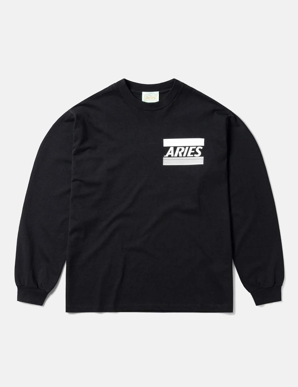 ★ARIES★ Mercerized Long Sleeve T-Shirt Black STAR40000BLK Aries x New Balance Long Sleeve Aries Arise Tee ARIES