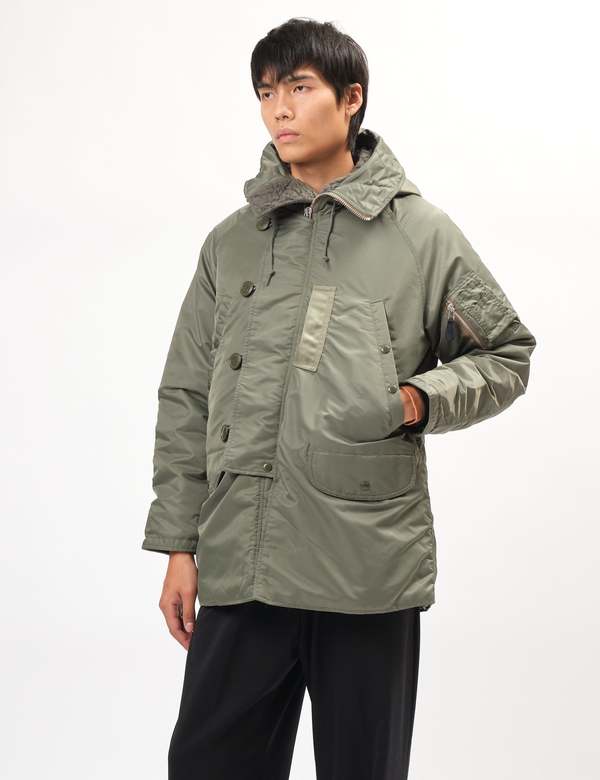 Beams Plus Mil Type N-3B Down Jacket - Sage Green | Garmentory